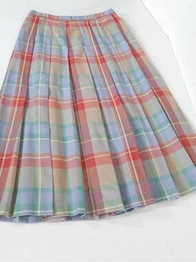Pendleton Virgin Wool Pleated A-Line Skirt | 12